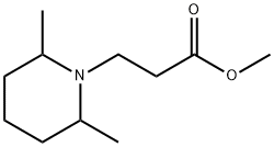 3-(2,6-二甲基哌啶-1-基)丙酸甲酯,16490-92-9,结构式