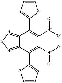 4,7-ビス(2-チエニル)-5,6-ジニトロ-2,1,3-ベンゾチアジアゾール 化学構造式