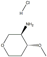 (3R,4R)-4-甲氧基四氢-2H-吡喃-3-胺盐酸盐,1657033-35-6,结构式