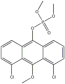 Phosphoric acid,4,5-dichloro-10-methoxy-9-anthryl dimethyl ester (8CI) Structure