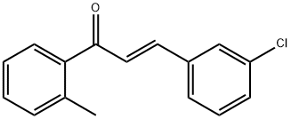(2E)-3-(3-クロロフェニル)-1-(2-メチルフェニル)プロプ-2-エン-1-オン 化学構造式