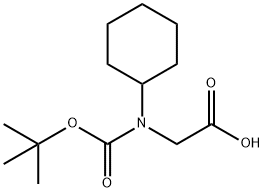 N-BOC-N-シクロヘキシルグリシン 化学構造式