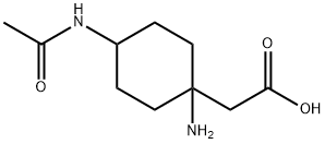 (4-Acetylamino-1-amino-cyclohexyl)-acetic acid Structure