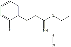 2-(2-フルオロフェニル)エタンカルボキシイミド酸エチル塩酸塩 化学構造式
