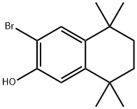 3-溴-5,5,8,8-四甲基-5,6,7,8-四氢萘-2-酚, 168082-64-2, 结构式
