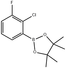 2-Chloro-3-fluorophenylboronic acid pinacol ester 化学構造式