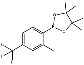 2-Methyl-4-(trifluoromethyl)phenylboronic acid pinacol ester Structure