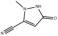 3-HYDROXY-1-METHYL-1H-PYRAZOLE-5-CARBONITRILE 化学構造式