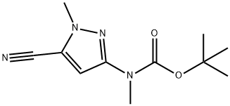 Tert-Butyl (5-Cyano-1-Methyl-1H-Pyrazol-3-Yl)(Methyl)Carbamate 化学構造式