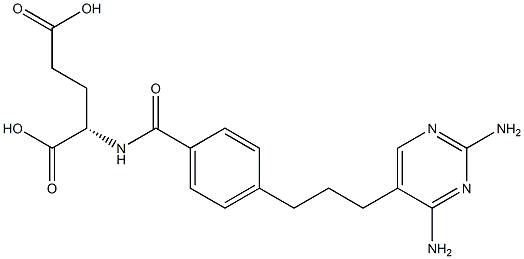 L-Glutamic acid,N-[4-[3-(2,4-diamino-5-pyrimidinyl)propyl]benzoyl]- Structure