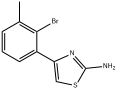 4-(2-bromo-3-methylphenyl)-1,3-thiazol-2-amine 结构式