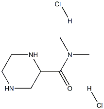 N,N-二甲基哌嗪-2-甲酰胺二盐酸盐,1698027-03-0,结构式
