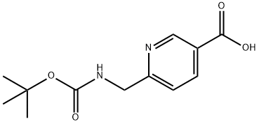 6-(BOC-AMINOMETHYL)NICOTINIC ACID Structure