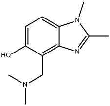 4-[(Dimethylamino)methyl]-1,2-dimethyl-1H-benzimidazol-5-ol 结构式