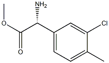 METHYL(2R)-2-AMINO-2-(3-CHLORO-4-METHYLPHENYL)ACETATE,1703839-67-1,结构式