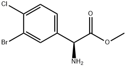 METHYL(2S)-2-AMINO-2-(3-BROMO-4-CHLOROPHENYL)ACETATE,1703871-07-1,结构式