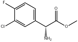 METHYL(2R)-2-AMINO-2-(3-CHLORO-4-FLUOROPHENYL)ACETATE,1703873-91-9,结构式