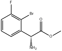 METHYL(2R)-2-AMINO-2-(2-BROMO-3-FLUOROPHENYL)ACETATE Structure