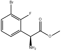 METHYL(2S)-2-AMINO-2-(3-BROMO-2-FLUOROPHENYL)ACETATE 结构式