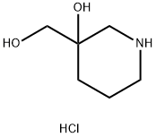 3-(hydroxymethyl)-3-piperidinol hydrochloride Struktur
