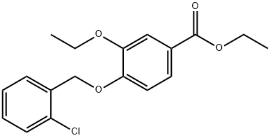 4-(2-Chloro-benzyloxy)-3-ethoxy-benzoic acid ethyl ester 结构式