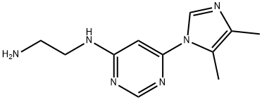 N1-(6-(4,5-dimethyl-1H-imidazol-1-yl)pyrimidin-4-yl)ethane-1,2-diamine Struktur