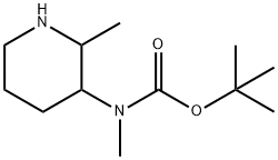 Methyl-(2-methyl-piperidin-3-yl)-carbamic acid tert-butyl ester Struktur