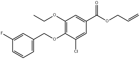 3-Chloro-5-ethoxy-4-(3-fluoro-benzyloxy)-benzoic acid allyl ester Structure