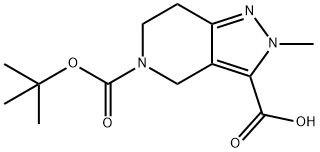 5-叔丁氧羰-2-甲基-1,4,6,7-四氢吡唑并〔4,3-C]吡啶-3-羧酸, 1706446-22-1, 结构式