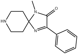 1-Methyl-3-phenyl-1,4,8-triaza-spiro[4.5]dec-3-en-2-one 化学構造式