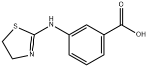 3-((4,5-dihydrothiazol-2-yl)amino)benzoic acid 化学構造式