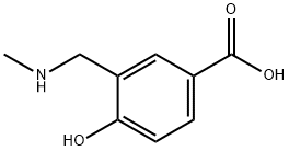 4-Hydroxy-3-methylaminomethyl-benzoic acid 化学構造式