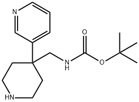 tert-Butyl [4-(pyridin-3-yl)piperidin-4-yl]methylcarbamate Struktur