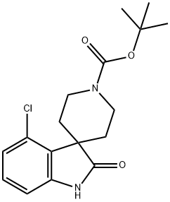 tert-Butyl 4-chloro-2-oxo-1,2-dihydrospiro[indole-3,4'-piperidine]-1'-carboxylat Structure