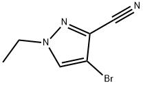 4-Bromo-1-ethyl-1H-pyrazole-3-carbonitrile 化学構造式