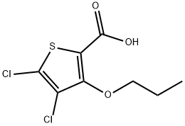 4,5-Dichloro-3-propoxy-thiophene-2-carboxylic acid Struktur