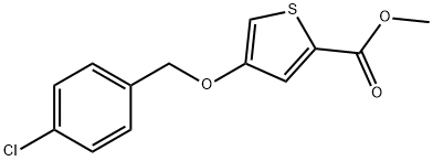 4-(4-Chloro-benzyloxy)-thiophene-2-carboxylic acid methyl ester Struktur