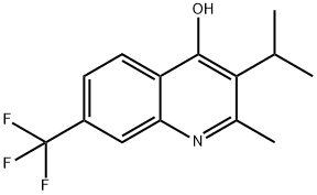 3-Isopropyl-2-methyl-7-trifluoromethyl-quinolin-4-ol Struktur