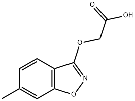 (6-Methyl-benzo[d]isoxazol-3-yloxy)-acetic acid Struktur