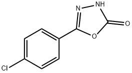 5-(4-氯苯基)-1,3,4-噁二唑-2(3H)-酮,1711-61-1,结构式