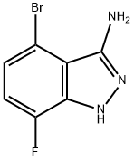 4-Bromo-7-fluoro-1H-indazol-3-ylamine 化学構造式