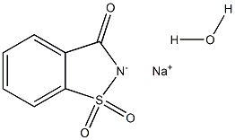 sodium 3-oxo-3H-benzo[d]isothiazol-2-ide 1,1-dioxide hydrate Structure
