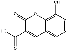 2H-1-Benzopyran-3-carboxylic acid, 8-hydroxy-2-oxo- 化学構造式