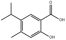 2-hydroxy-5-isopropyl-4-methyl-benzoic acid Struktur