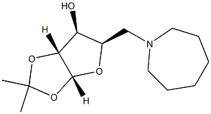 (3aR,5R,6S,6aR)-5-[(azepan-1-yl)methyl]-2,2-dimethyl-tetrahydro-2H-furo[2,3-d][1,3]dioxol-6-ol Structure