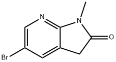 5-BROMO-1-METHYL-1H-PYRROLO[2,3-B]PYRIDIN-2(3H)-ONE, 175424-31-4, 结构式