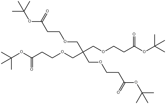 Tetra(t-butoxycarbonylethoxymethyl) Methane Struktur