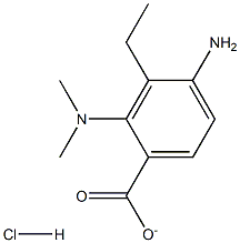 2-(DIMETHYLAMINO)ETHYL-p-AMINOBENZOATE HYDROCHLORIDE			 Struktur