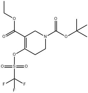 1-TERT-BUTYL 3-ETHYL 4-(TRIFLUOROMETHYLSULFONYLOXY)-5,6-DIHYDROPYRIDINE-1,3(2H)-DICARBOXYLATE|1-叔-丁基 3-乙基 4-(((三氟甲基)磺酰)氧代)-5,6-二氢吡啶-1,3(2H)-二甲酸基酯