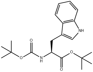 (2S)-2-(tert-butoxycarbonylamino)-3-(indol-3-yl)propionic acid tert-butyl ester,176536-76-8,结构式